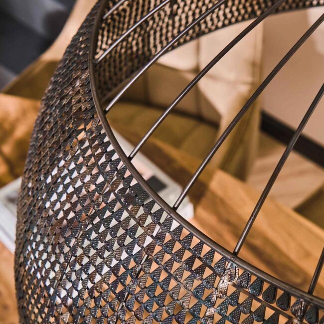 HELDR! Hanglamp Selci Ø80cm - Zwart/Bruin