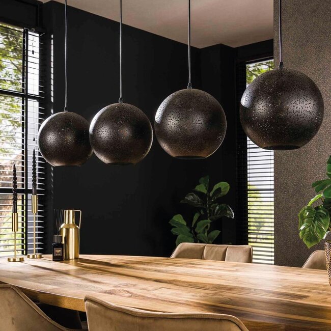 HELDR! Hanglamp Domi 4L - Zwart