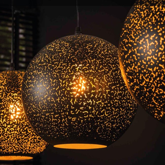 HELDR! Hanglamp Domi 4L - Zwart