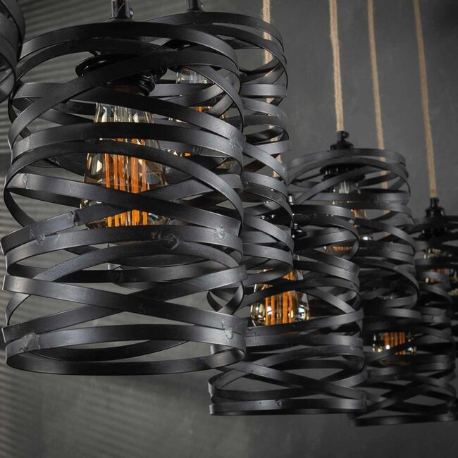 HELDR! Hanglamp Giona 7L - Zwart