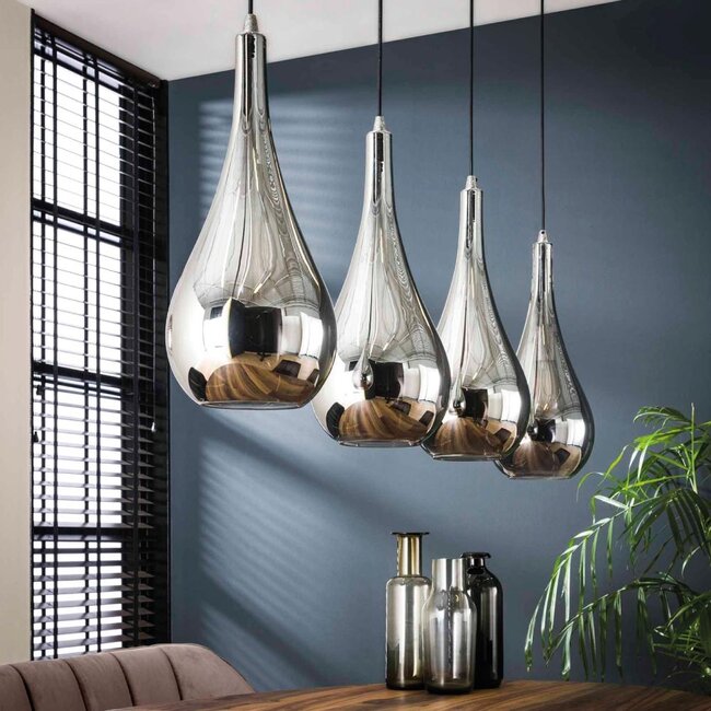 HELDR! Hanglamp Bardi 4L - Chroom