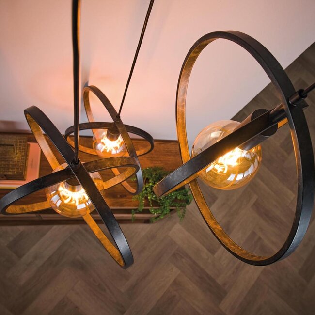 HELDR! Hanglamp Riola 3L - Charcoal