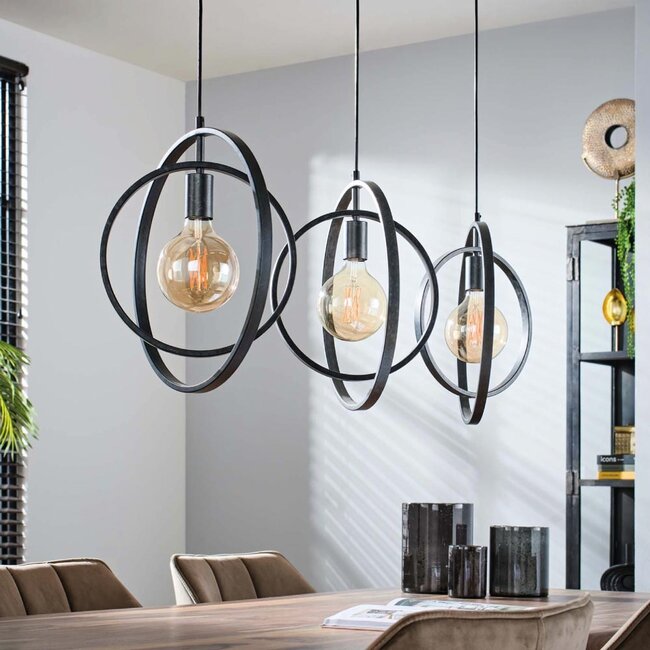 HELDR! Hanglamp Riola II 3L - Charcoal