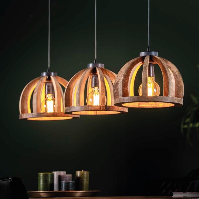 HELDR! Hanglamp Icaro 3L - Mango Hout