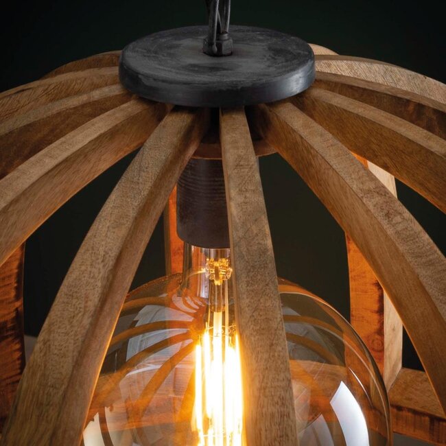 HELDR! Hanglamp Icaro Ø60cm - Mango Hout