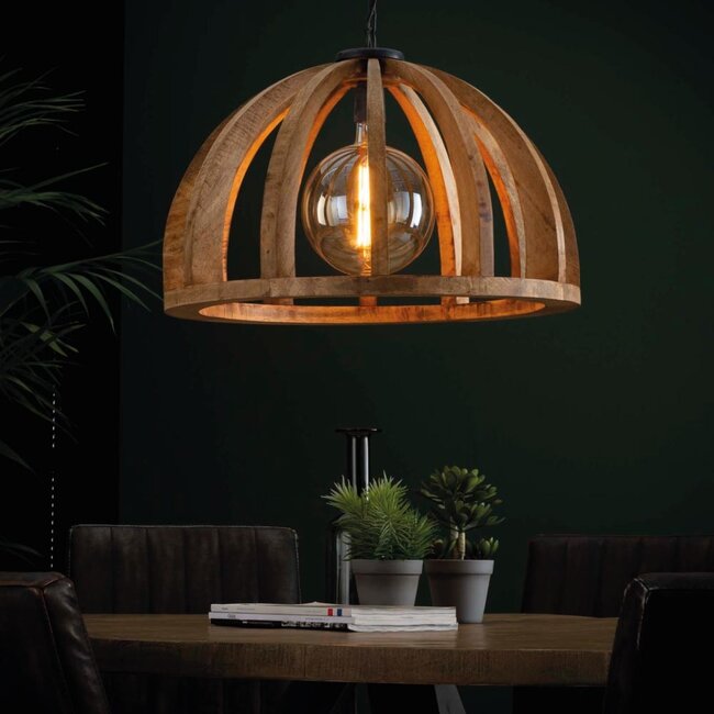 HELDR! Hanglamp Icaro Ø60cm - Mango Hout