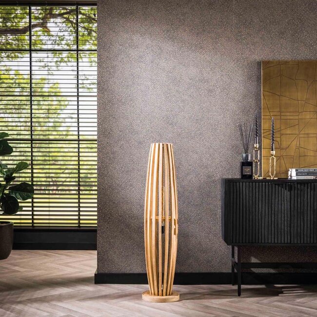 HELDR! Vloerlamp Oliva 1L - Mango Hout