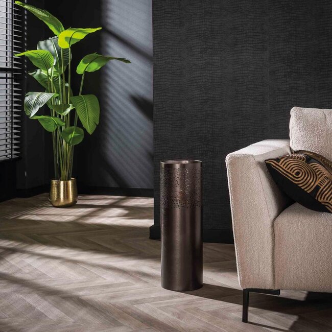 HELDR! Vloerlamp Treva 60cm - Zwart/Nikkel