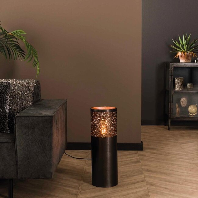 HELDR! Vloerlamp Treva 60cm - Zwart/Nikkel