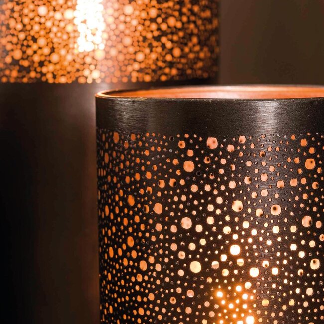 HELDR! Vloerlamp Treva 120cm - Zwart/Nikkel