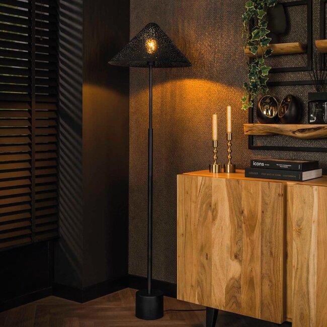 HELDR! Vloerlamp Leandro - Zwart