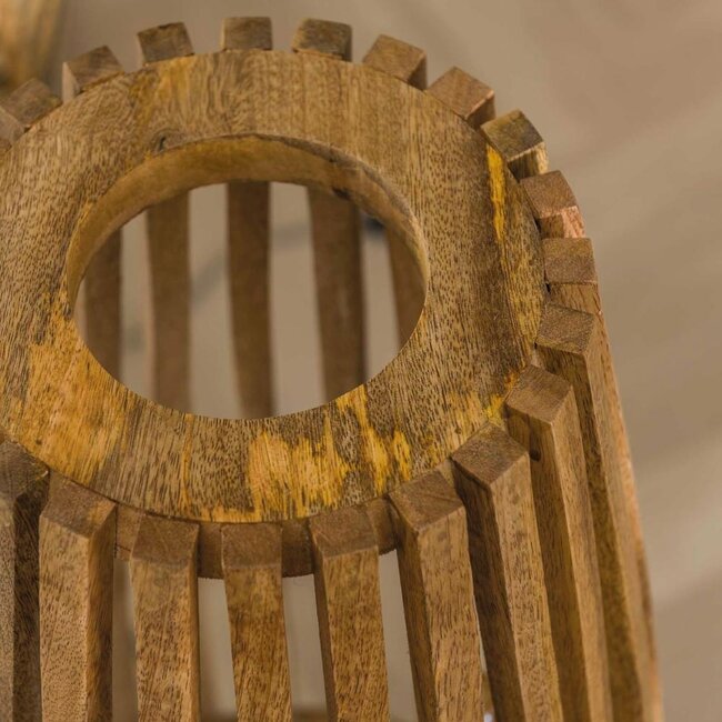 HELDR! Vloerlamp Ovara 3L - Mango Hout