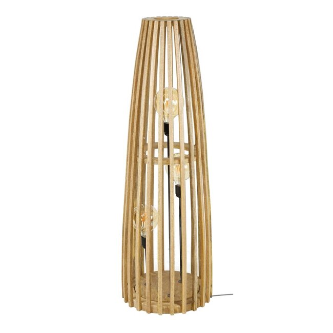 HELDR! Vloerlamp Ovara 3L - Mango Hout