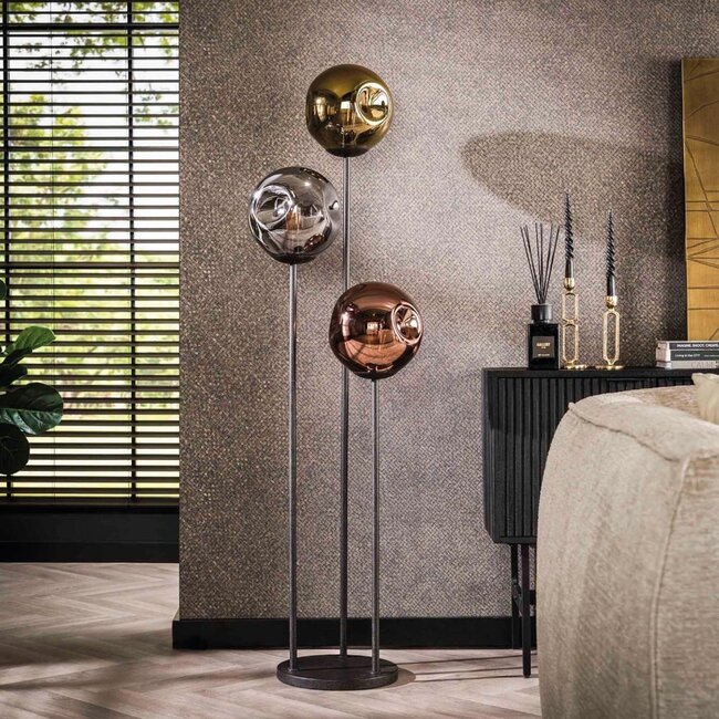 HELDR! Vloerlamp Zara 3L Ø25cm - Multicolor