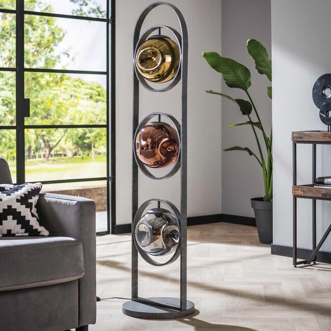 HELDR! Vloerlamp Zara II 3L Ø25cm - Multicolor