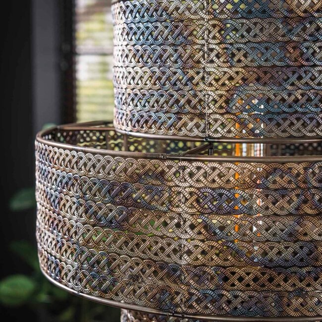 HELDR! Vloerlamp Suza - Zwart/Bruin