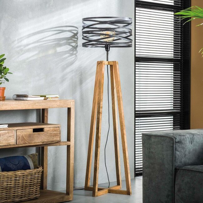 HELDR! Vloerlamp Giona - Zwart
