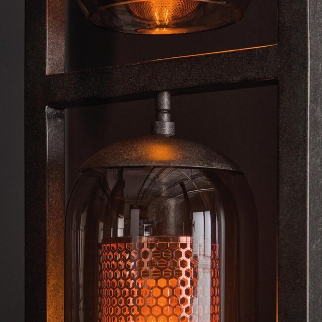 HELDR! Vloerlamp Piero 3L - Rookglas