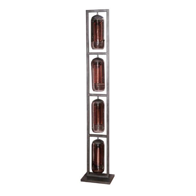 HELDR! Vloerlamp Piero 4L - Rookglas
