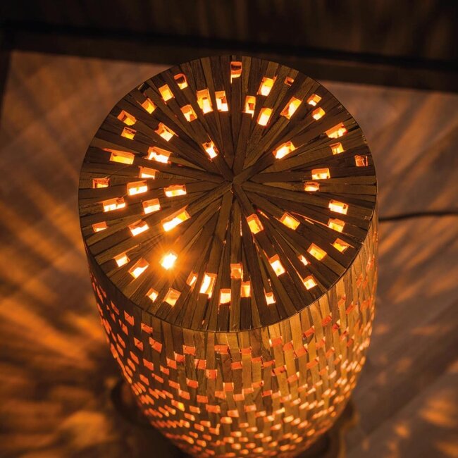 HELDR! Vloerlamp Vizano XL - Teakhout