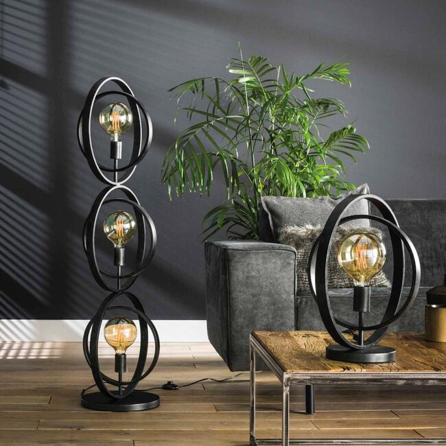 HELDR! Vloerlamp Riola 3L - Charcoal