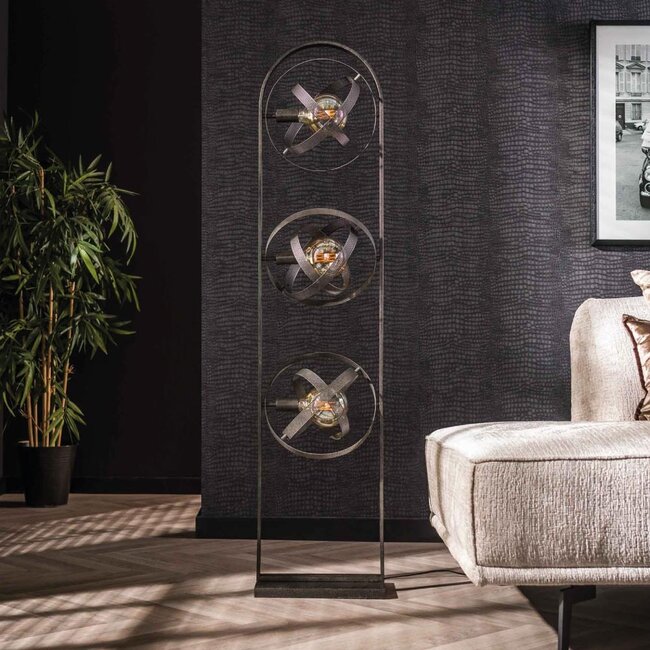 HELDR! Vloerlamp Adino 3L - Zwart