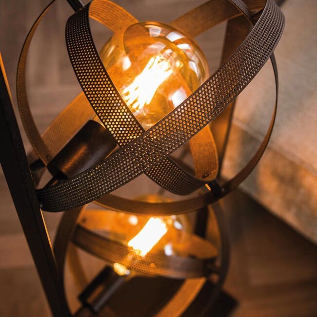 HELDR! Vloerlamp Adino 3L - Zwart