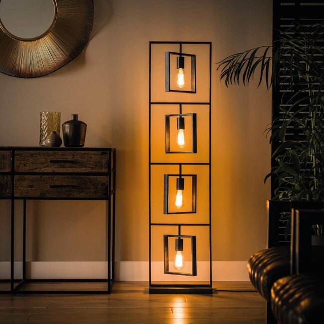 HELDR! Vloerlamp Nueva 4L - Charcoal