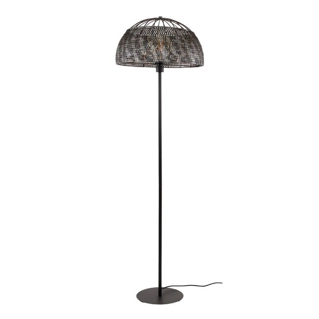 HELDR! Vloerlamp Selci - Zwart/Bruin