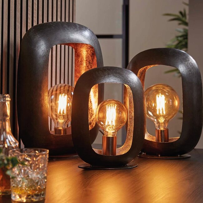 HELDR! Tafellamp Zuco 1L Large - Zwart