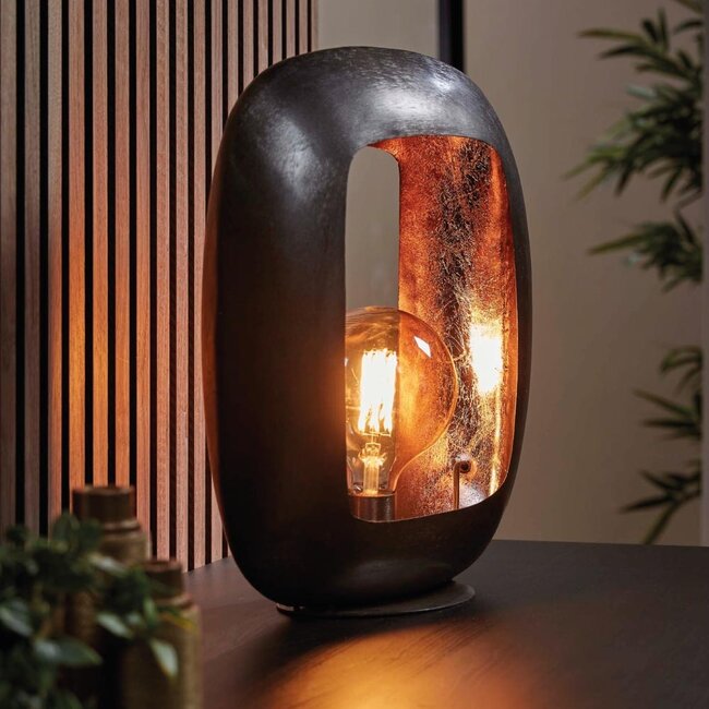 HELDR! Tafellamp Zuco 1L XL - Zwart