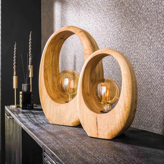 HELDR! Tafellamp Pico 1L Large - Mango Hout