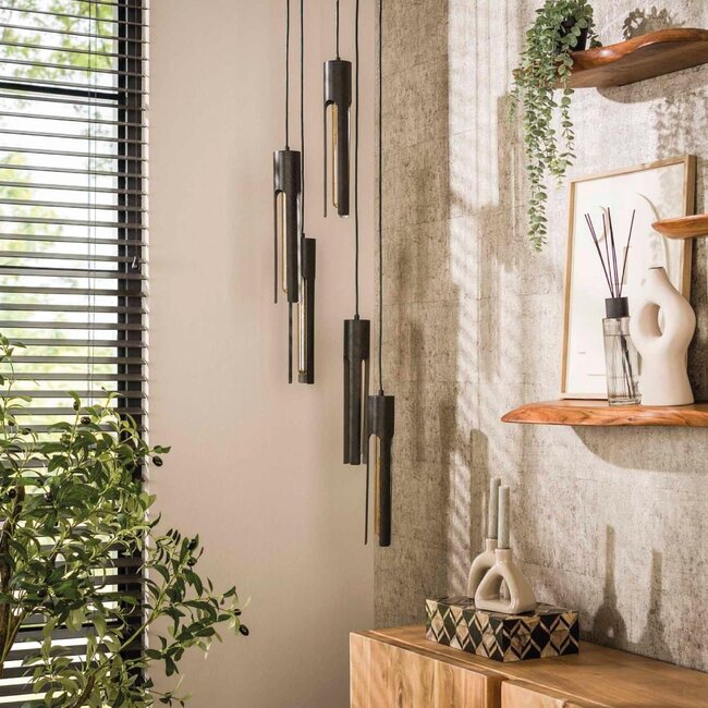 HELDR! Hanglamp Unico 5L - Zwart