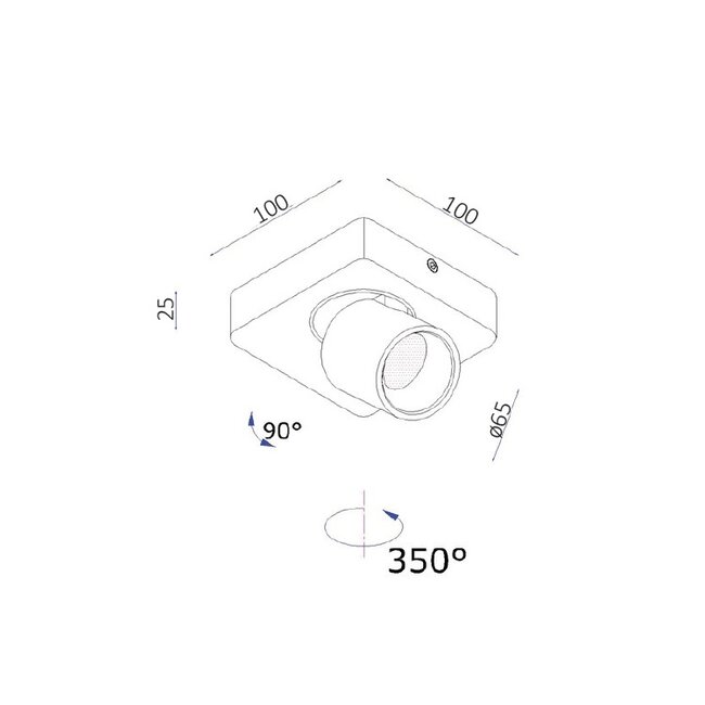Artdelight Plafondlamp Laguna 1L - Champagne