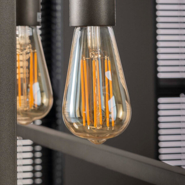 HELDR! E27 Led Filament Rustiek Amber 6W 2100K 450lm - Dimbaar