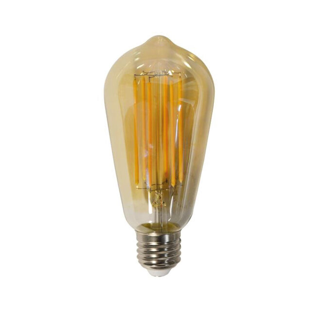 HELDR! E27 Led Filament Rustiek Amber 6W 2100K 450lm - Dimbaar