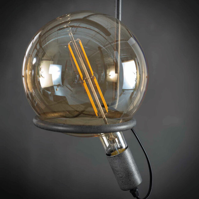 HELDR! E27 Led Filament Globe 200mm Amber 8W 2100K 480lm - Dimbaar