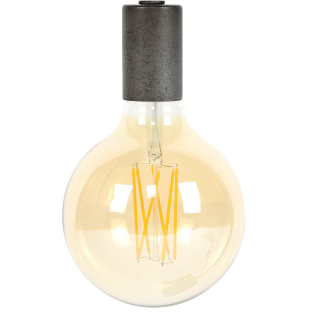 HELDR! E27 Led Filament Globe 125mm Amber 6W 2100K 450lm - Dimbaar