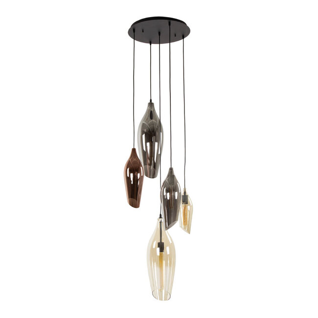 HELDR! Hanglamp Garda 5L Vide - Multicolor