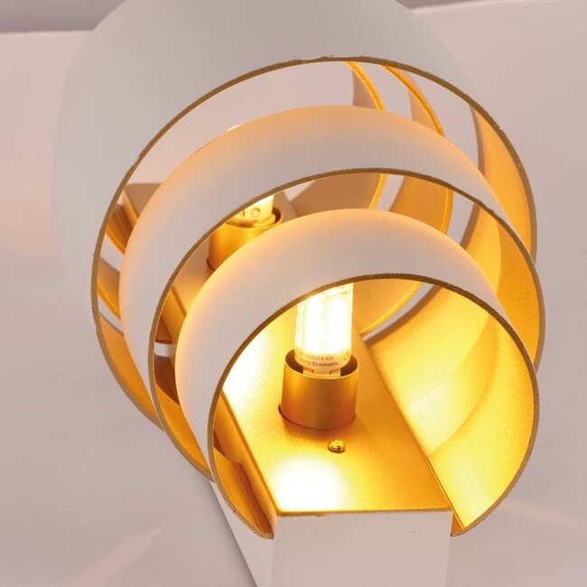 Artdelight Wandlamp Rolls - Wit/Goud