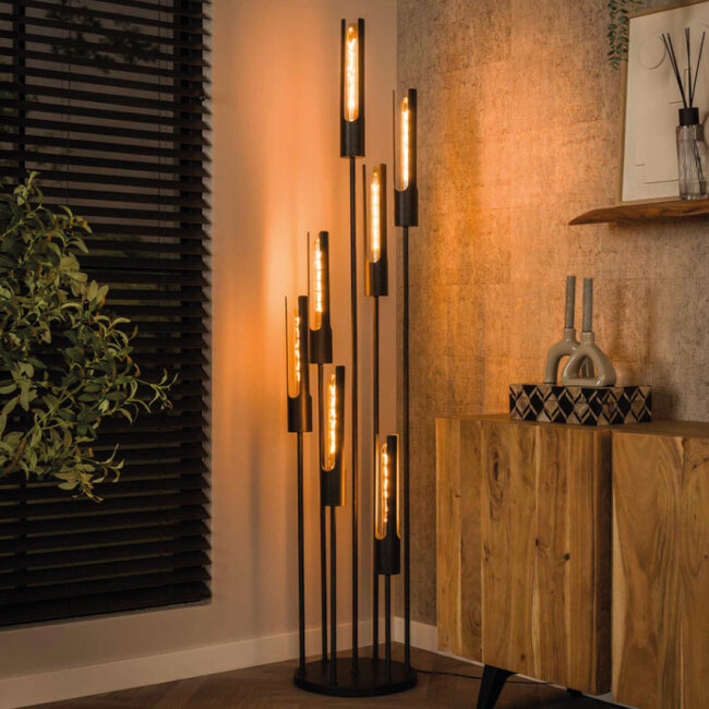 HELDR! Vloerlamp Unico 7L - Zwart