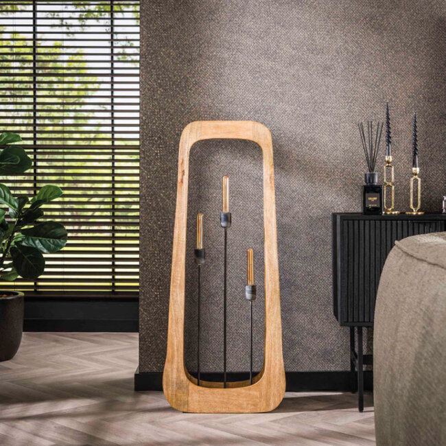 HELDR! Vloerlamp Siro 3L - Mango Hout