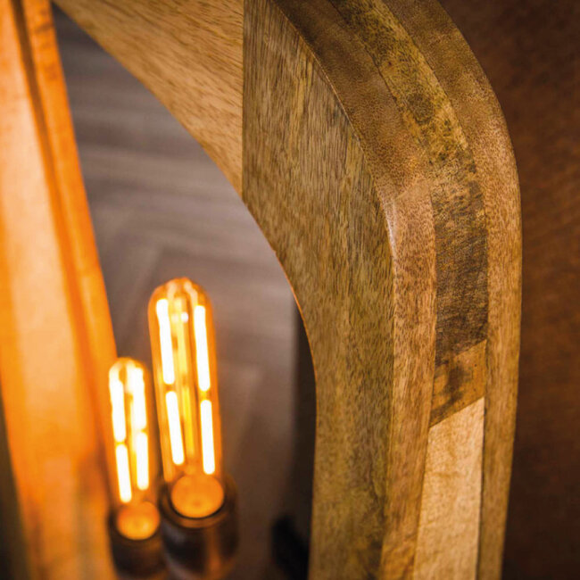 HELDR! Vloerlamp Siro 3L - Mango Hout