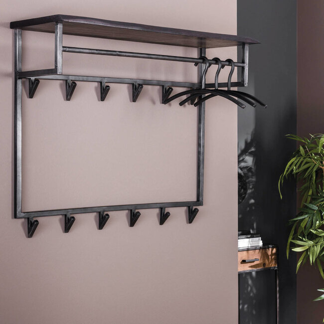 HELDR! Kapstok Ivar 12 Haken - Bruin/Acacia Hout