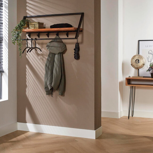 HELDR! Kapstok Juan 5 Haken - Zwart/Acacia Hout