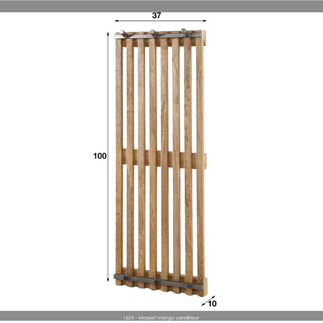 HELDR! Kapstok Hector 6 Haken - Mango Hout