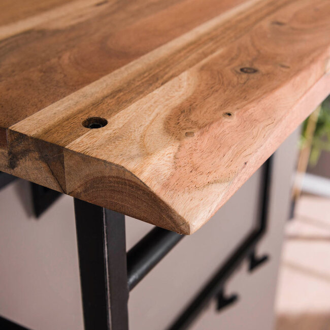 HELDR! Kapstok Zubi 12 Haken XL - Zwart/Acacia Hout