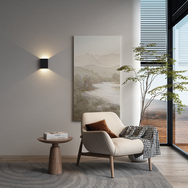 Artdelight Wandlamp Memphis - Zwart