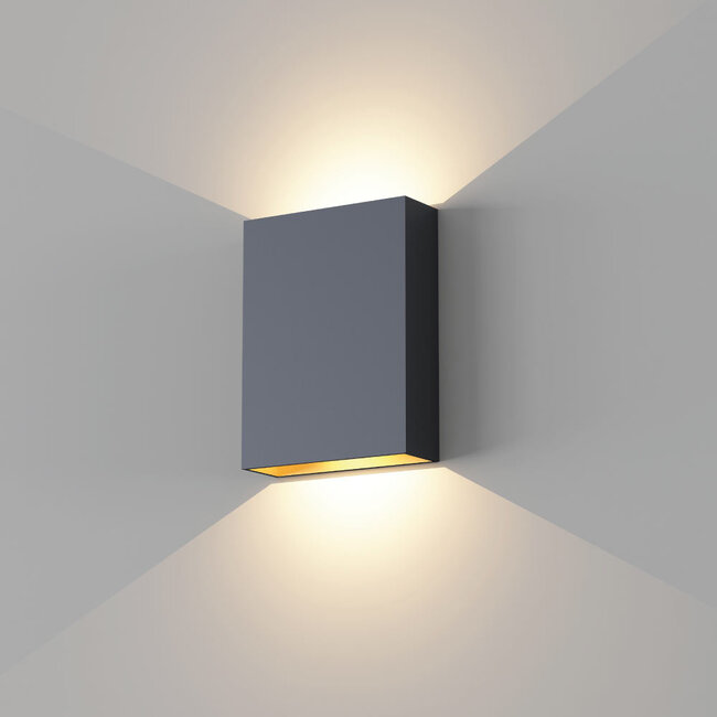 Artdelight Wandlamp Memphis - Zwart/Mat Goud