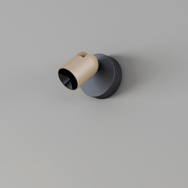 Artdelight Plafondlamp Houston 1L - Zwart/Champagne